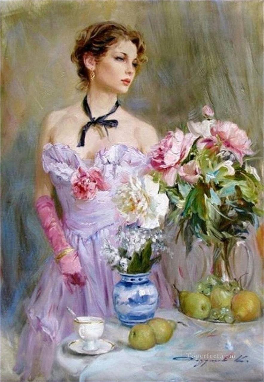 Beautiful Girl KR 008 Impressionist Oil Paintings